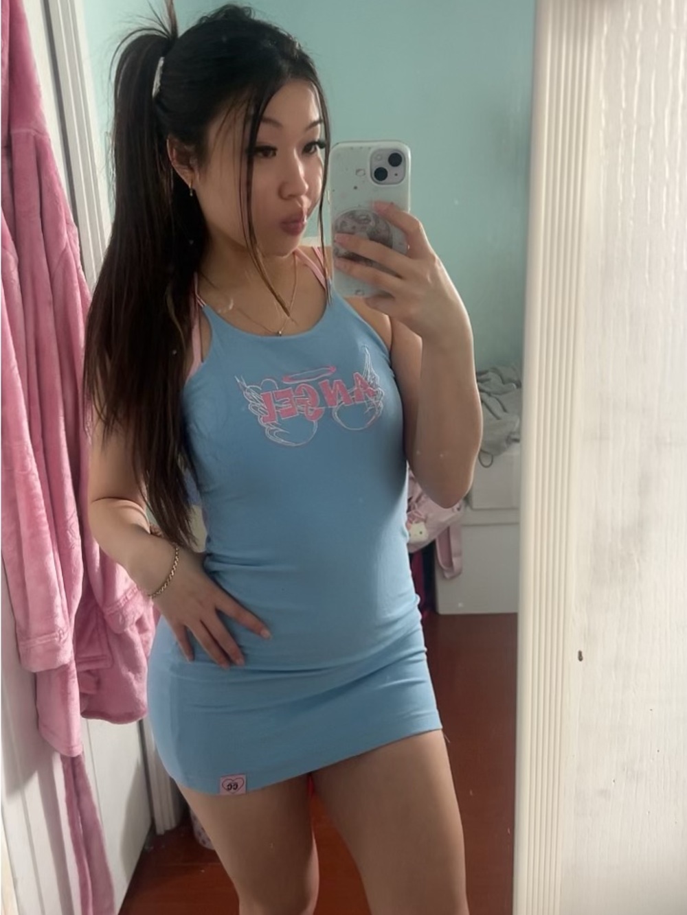 Angel Blue Halter Dress